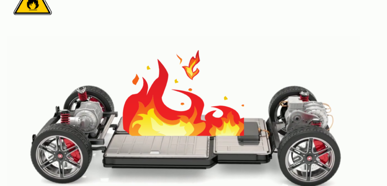 Battery Fire in Electric Vehicles