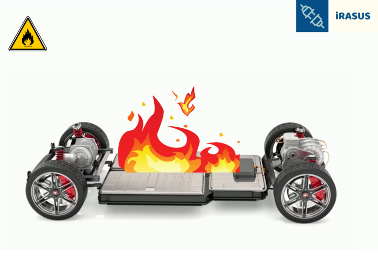 Battery Fire in Electric Vehicles